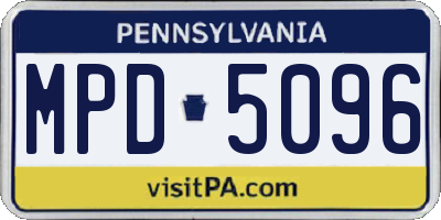PA license plate MPD5096