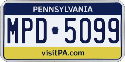 PA license plate MPD5099