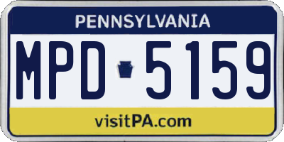 PA license plate MPD5159