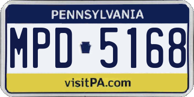 PA license plate MPD5168