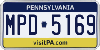PA license plate MPD5169