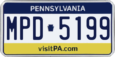 PA license plate MPD5199