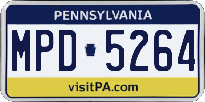 PA license plate MPD5264