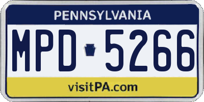 PA license plate MPD5266
