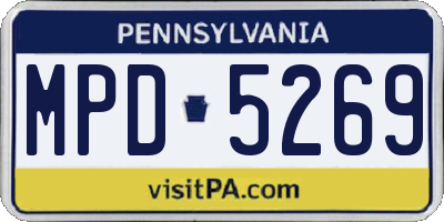 PA license plate MPD5269