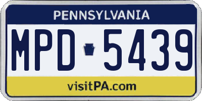 PA license plate MPD5439