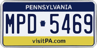 PA license plate MPD5469