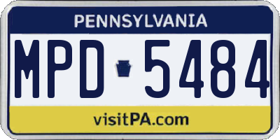 PA license plate MPD5484