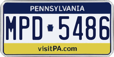 PA license plate MPD5486