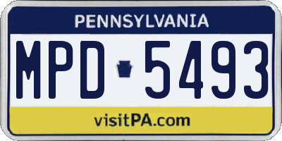 PA license plate MPD5493