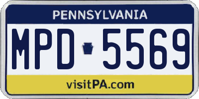 PA license plate MPD5569