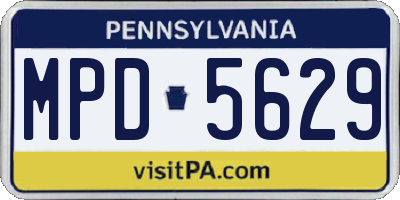 PA license plate MPD5629
