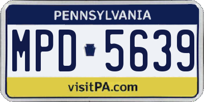 PA license plate MPD5639