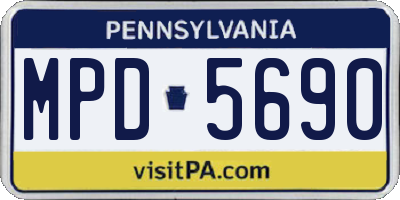 PA license plate MPD5690