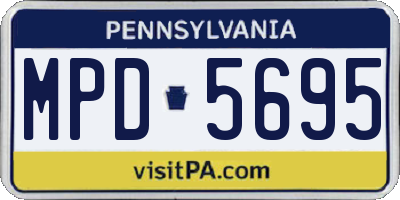 PA license plate MPD5695