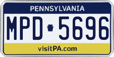PA license plate MPD5696