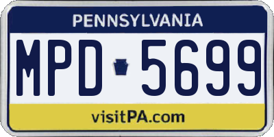 PA license plate MPD5699