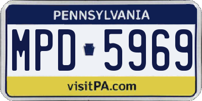 PA license plate MPD5969