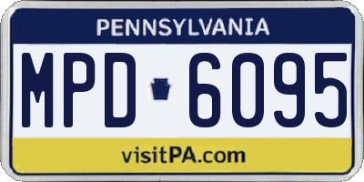 PA license plate MPD6095
