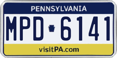 PA license plate MPD6141
