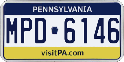 PA license plate MPD6146