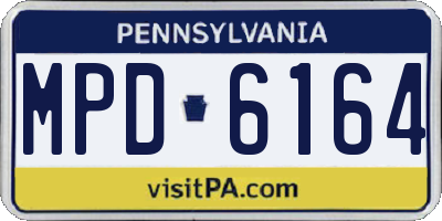 PA license plate MPD6164
