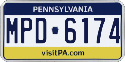 PA license plate MPD6174