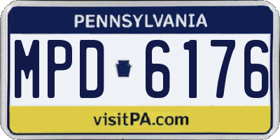PA license plate MPD6176