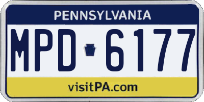 PA license plate MPD6177