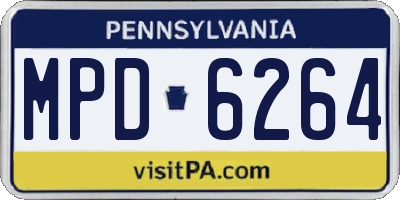 PA license plate MPD6264