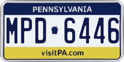 PA license plate MPD6446