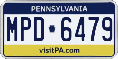 PA license plate MPD6479