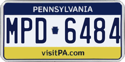 PA license plate MPD6484