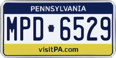 PA license plate MPD6529