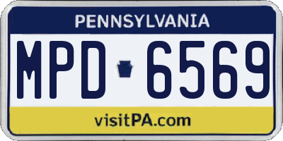 PA license plate MPD6569