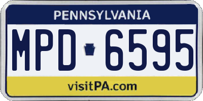 PA license plate MPD6595