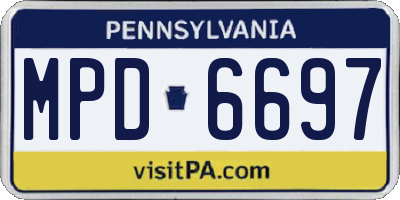 PA license plate MPD6697