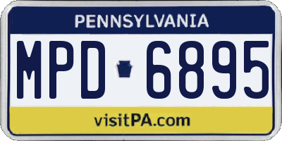 PA license plate MPD6895