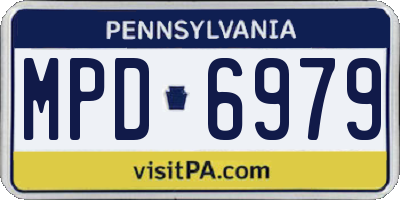PA license plate MPD6979