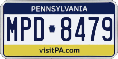 PA license plate MPD8479