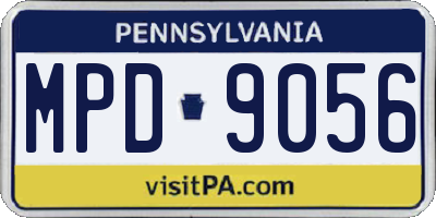 PA license plate MPD9056