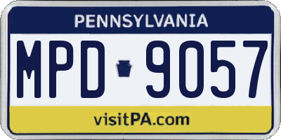 PA license plate MPD9057