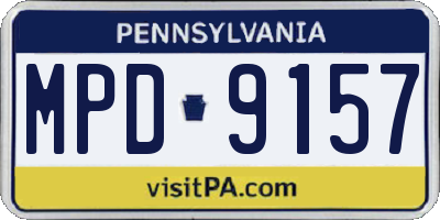 PA license plate MPD9157