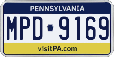 PA license plate MPD9169