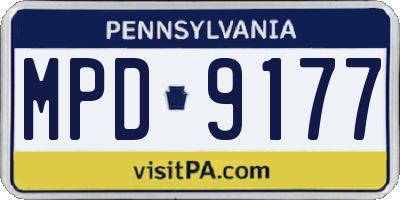 PA license plate MPD9177