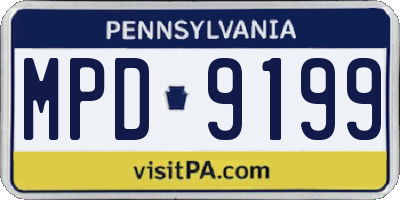 PA license plate MPD9199