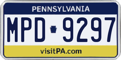 PA license plate MPD9297