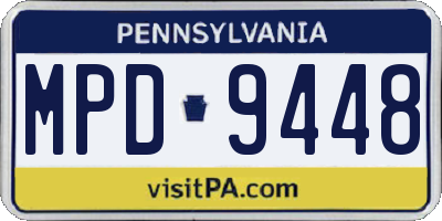 PA license plate MPD9448