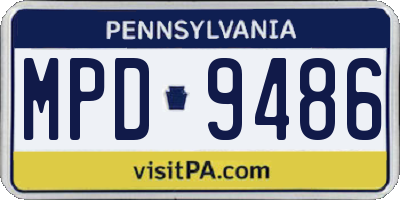 PA license plate MPD9486