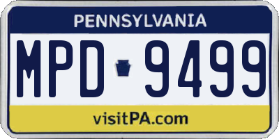 PA license plate MPD9499